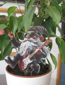 Rock Gnome f. Garten, Pflanzen, Deko, Acryl, 2D, ca. 15x12 cm, ungenutzt - Darmstadt Eberstadt