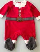Baby-Schlafanzug - Bio-Baumwolle Nikolaus Weihnachten Rot Weiß Baby Strampler Nikolaus Christmas Nikolaus Winter Festlich Kuschelig - Gr. 62 in 72459