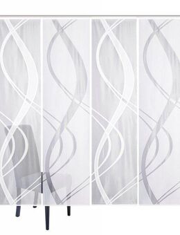 HOME WOHNIDEEN Schiebegardine TIBASO (4 St), Paneelwagen, halbtransparent, Wirkware, halbtransparent