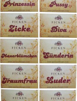 F i c k e n Likör - 10 Verschiedene Aufkleber mit Sprüchen - Girl - Mix - Doberschütz