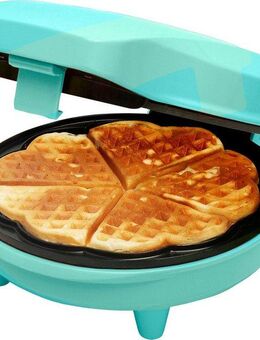 bestron Waffeleisen ASW217, 700 W, für klassische Herzwaffeln, mit Antihaftbeschichtung, Retro Design
