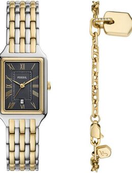 Fossil Quarzuhr RAQUEL ES5376SET, (Set, 2-tlg., mit Armband), Armbanduhr, Damenuhr, Edelstahlarmband, Ideal auch als Geschenk