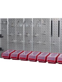 *BESTSELLER* Werkzeugwand Metall Set Werkzeughaltern mit Lochwand Lagersystem Warkzeuglochwand Wandregal Werkstattregal Set - Wuppertal