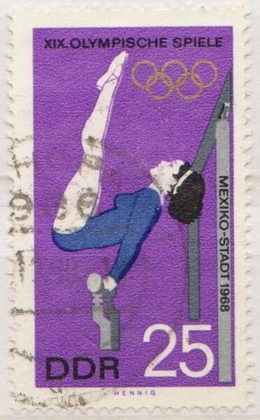 DDR-Briefmarke Olympische Sommerspiele Mexico-Stadt 1968 (1)  [387] - Hamburg
