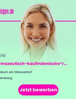 Pharmazeutisch-Kaufmännische*r Angestellte*r oder Pharmazeutisch-Technische*r Assistent*in (w/m/d) - Weinsberg