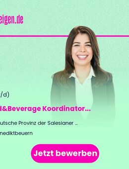 Food&Beverage Koordinator (m/w/d) - Benediktbeuern