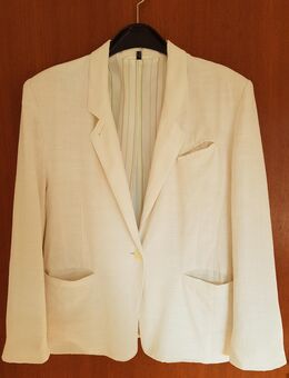 Damen Blazer - Größe 40 - weiß - Leinen 55 % Baumwolle 45 % - Hamburg Wandsbek
