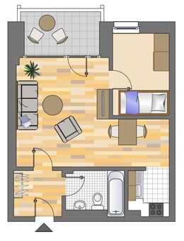 2-Zimmer-Wohnung in Düsseldorf Hassels - Düsseldorf