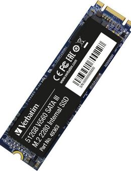 Verbatim Vi560 S3 M.2 interne SSD (512 GB) 560 MB/S Lesegeschwindigkeit, 520 MB/S Schreibgeschwindigkeit