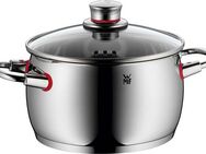 WMF Fleischtopf Quality One, Cromargan® Edelstahl Rostfrei 18/10 (2-tlg), Cool+ Technologie für wärmereduzierte Griffe, breiter Schüttrand