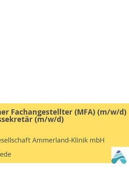 Medizinischer Fachangestellter (MFA) (m/w/d) als Stationssekretär (m/w/d) - Westerstede