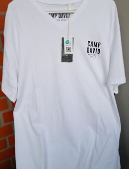 CAMP DAVID T-Shirt V-Neck Gr. 4 XL 14 € VB WEISS mit LOGO TOP NEUWARE 27711 OHZ VS möglich - Osterholz-Scharmbeck Zentrum