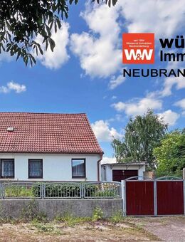 NUR 500m ZUM STRAND: DOPPELHAUSHÄLFTE MIT AUSBAURESERVE + EINBAUKÜCHE + GARAGE + GRUNDSTÜCK - Siedenbollentin