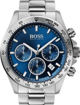 BOSS Chronograph HERO 1513755, Quarzuhr, Herrenuhr, Armbanduhr, Stoppfunktion, Edelstahlarmband
