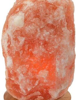 HIMALAYA SALT DREAMS Salzkristall-Tischlampe Rock, Leuchtmittel wechselbar, Warmweiß, Handgefertigt - jeder Stein ein Unikat, H: ca.23 cm, ca.4-6 kg
