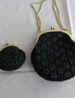 Abendhandtasche mit Perlenstickerei schwarz - Köln