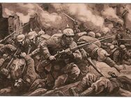 Der große Krieg, 1914/15, Strassenkampf in Lille, Wohlfahrtskarte, Kuenstlerkarte v. Curt Schulz - Sinsheim