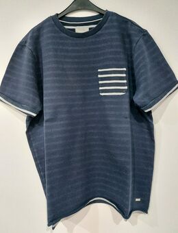 Bench Herren Sweatshirt blau gestreift, Gr, XL, Kurzarm - Celle