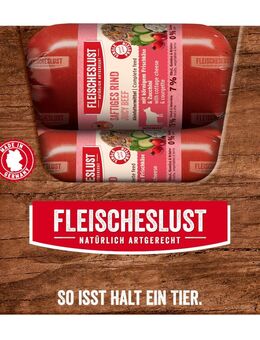 Fleischeslust Junior Classic 15 x 200 g - saftiges Rind mit körnigem Frischkäse & Zucchini