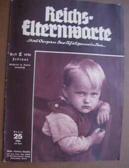 Reichs - Elternwarte Februar 1936 , Das Organ der Schulgemeinden , Zeitschrift - Berlin