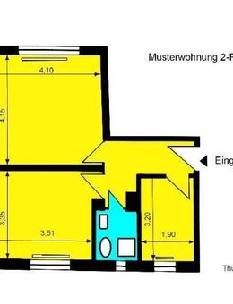Forst, 2-Raumwohnung am Freibad, Nähe Rosengarten - Forst (Lausitz)