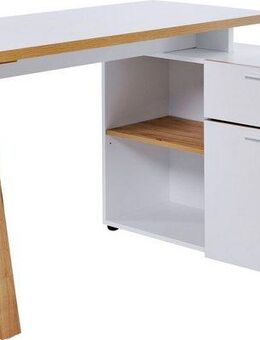 Jahnke Eckschreibtisch CLUB C 130 E, Eckschreibtisch, wechselseitig montierbar, Breite 130 cm