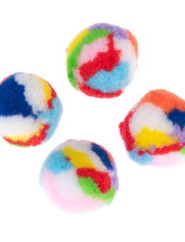 TIAKI Katzenspielzeug-Set Flauschbälle - 4 Stück