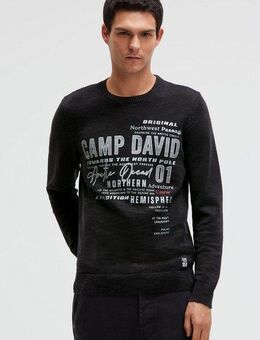 CAMP DAVID Rundhalspullover aus Baumwolle