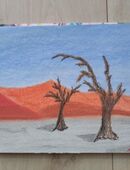 Unikat Bild Wüste Pastellkreide 24 x 32 cm handgemalt in 06628