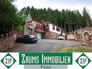 Villa mit ELW in Traumlage mit 2 Garagen, Balkon, 3 Terrassen, Außenschwimmbad, Burghaus, unverbaubare Fernsicht - Irrhausen