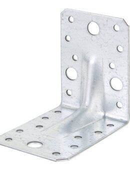Alberts Winkelverbinder, LxB: 90x90 mm, sendzimirverzinkt, (Set, 25-St), Schwerlast-Winkelverbinder mit Sicke, Handwerkerpack
