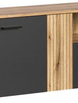 INOSIGN TV-Bank Estepona (1 St), TV-Lowboard mit Rillenoptik - Türen links oder rechts montierbar