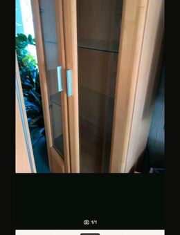 Wohnzimmervitrine echte Buche mit Glas - Salzgitter