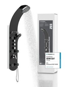 Eisl Duschsäule KARIBIK, Höhe 140 cm, 6 Massagedüsen, Wellness Duschsystem mit Armatur und Regendusche