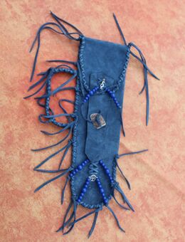 020 - Flötentaschen Neu – Länge ca. 40/38 cm Farbe: blau - Schiltach