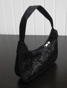 Tasche Abendtasche Stofftasche Tasche mit Glitzer Glitter schwarz 3,- - Flensburg