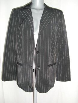 Damen Businessblazer Gr. 40 schwarz mit Nadelstreifen - Saarbrücken