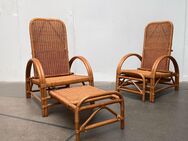 Jansen Rattan Bambus Liegestuhl Lounge Chair Sessel zu Mid Centur - Hamburg Hamburg-Nord