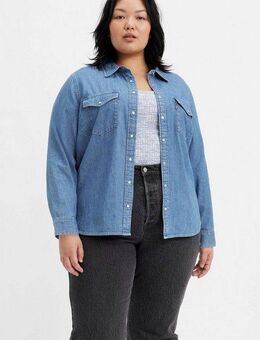 Levi's® Plus Jeansbluse ESSENTIAL WESTERN mit zwei Brusttaschen und Druckknöpfen