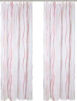 my home Gardine Dimona, Kräuselband (2 St), transparent, Voile, 2er-Set, Bestseller, Polyester, Wellen