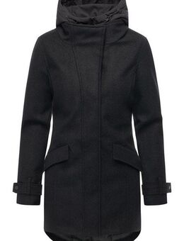 Ragwear Wintermantel Petuja Felt YOUMODO Klassischer Damen Kurzmantel mit Kapuze