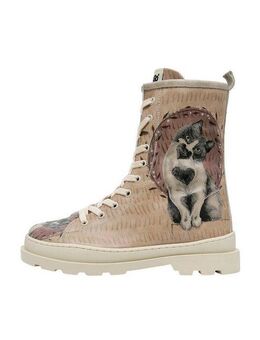 DOGO Gisele Schnürstiefel Boots Heart Cat Damen Stiefeletten Stiefelette Handgefertigt