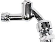 Kirchhoff 2-Wege-Ventil, MS Auslaufventil Knebelgriff, 1/2"AG x Gardena Click, Chrom