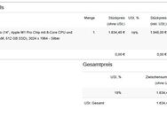 MacBook Pro 14" (2021) - Apple M1 Pro 16GB RAM - SSD 512GB Silber - Kiel Ravensberg