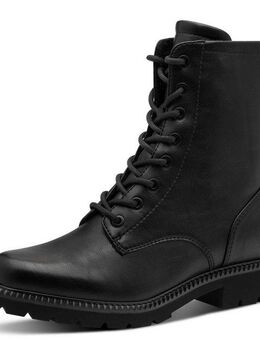 Tamaris Schnürstiefelette, Blockabsatz, Schnürboots mit Logoaufnäher an der Schuhzunge