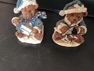 2 Teddybär Dekofigur Steinguss 10cm hoch als Set zusammen - Essen