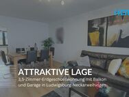 ATTRAKTIVE LAGE - 3,5-Zimmer-Erdgeschosswohnung mit Balkon und Garage in Ludwigsburg-Neckarweihingen - Ludwigsburg