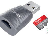 Speicherkartenleser Lexar - MicroSD Laufwerk, USB 3.2 Gen 1, SanDisk Ultra MicroSDXC 128GB mit einer Datenübertragung von bis zu 120MB/s, inklusive SD-Adapter - Fürth