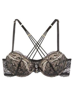 LASCANA Push-up-BH mit überkreuzten Trägern und Perlen besetzt, sexy Dessous