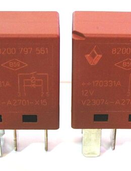 2 Stück - Original Renault Relais Nr. 8200797561 / V23074-A2701-X15 - 12V - Biebesheim (Rhein)